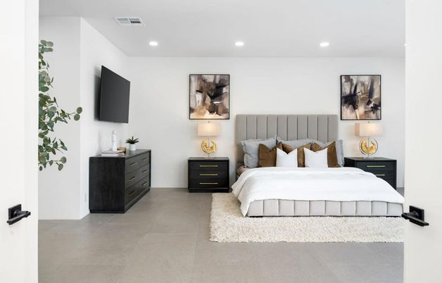Bedroom, Interior, Recessed Lighting