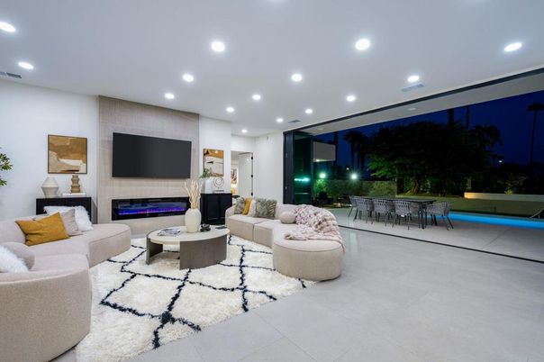 Interior, Living room, Recessed Lighting