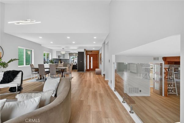 Dining room, Interior, Kitchen, Living room, Pendant Lights, Recessed Lighting, Wood Texture Flooring
