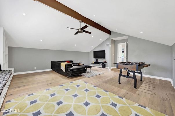 Game Room, Interior, Recessed Lighting, Wood Texture Flooring