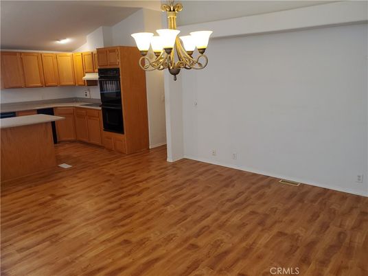 Chandelier, Interior, Kitchen, Recessed Lighting, Wood Texture Flooring
