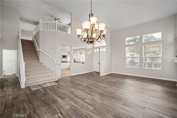Chandelier, Interior, Wood Texture Flooring