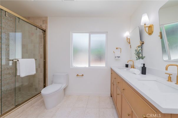 Bathroom, Dual Sink Vanities, Glass Shower, Interior