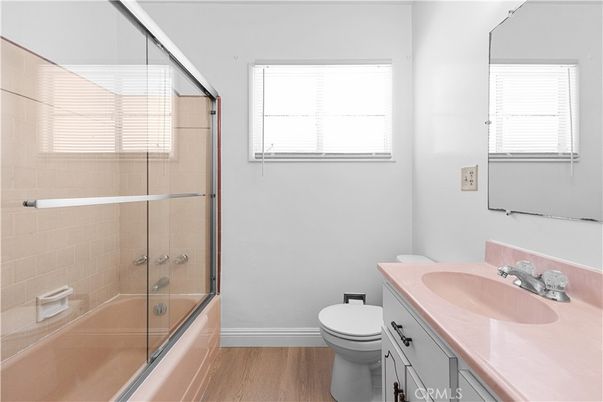Bathroom, Glass Shower, Interior, Wood Texture Flooring