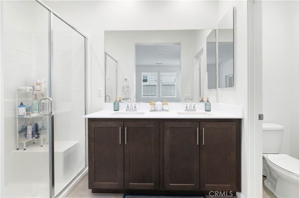 Bathroom, Dual Sink Vanities, Glass Shower, Interior