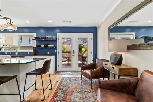 Interior, Kitchen, Living room, Recessed Lighting, Wood Texture Flooring