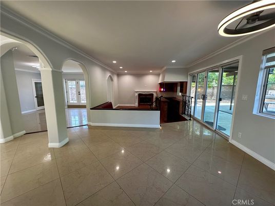 Empty room, Fireplace, Interior, Recessed Lighting