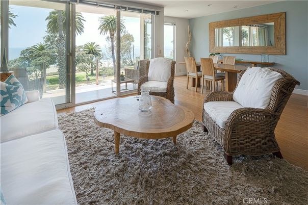 Dining room, Interior, Living room, Recessed Lighting, Water, Wood Texture Flooring