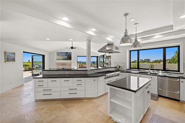 Interior, Kitchen, Pendant Lights, Recessed Lighting, Stainless Steel Appliances, Water
