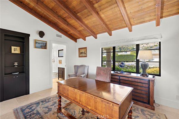 Home Office, Interior, Wooden Beams, Wooden Ceilings