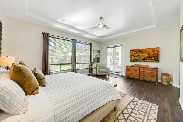 Bedroom, Interior, Wood Texture Flooring