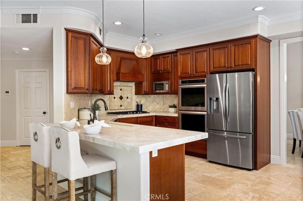 Interior, Kitchen, Pendant Lights, Recessed Lighting, Stainless Steel Appliances
