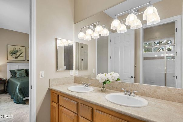 Bathroom, Dual Sink Vanities, Glass Shower, Interior