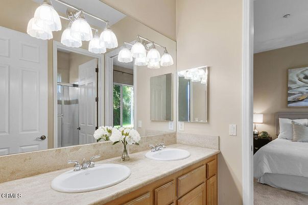 Bathroom, Bedroom, Dual Sink Vanities, Glass Shower, Interior