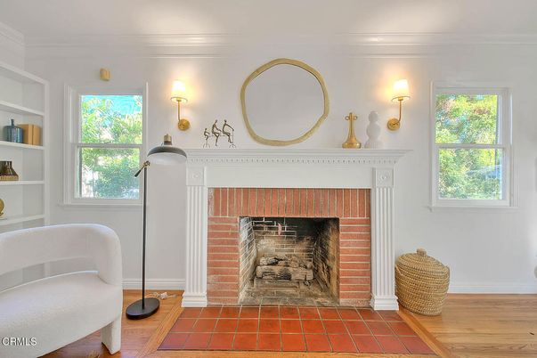 Fireplace, Interior, Wood Texture Flooring