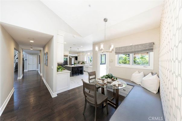 Dining room, Interior, Kitchen, Living room, Pendant Lights, Recessed Lighting, Wood Texture Flooring