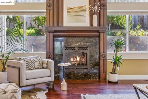 Fireplace, Interior, Wood Texture Flooring