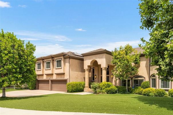 Attached, Backyard, Exterior, Facade, Mediterranean