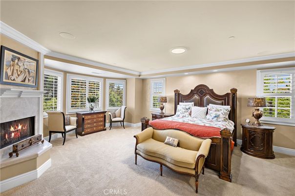 Bedroom, Fireplace, Interior, Recessed Lighting