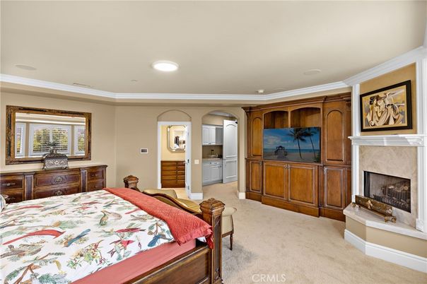 Bedroom, Fireplace, Interior, Recessed Lighting