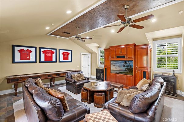 Billiard Table, Fireplace, Game Room, Interior, Living room, Recessed Lighting