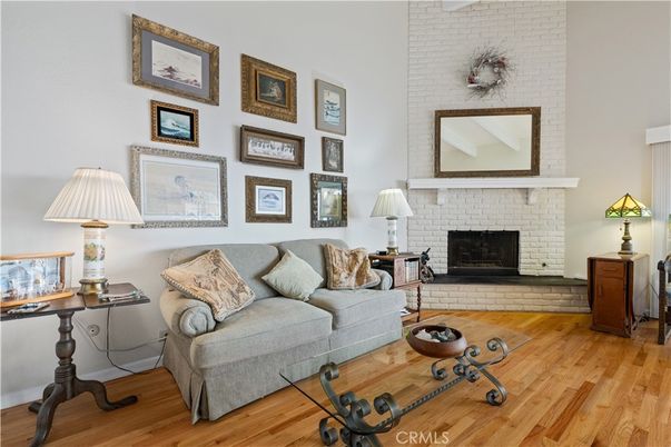 Fireplace, Interior, Living room, Stone Walls, Wood Texture Flooring