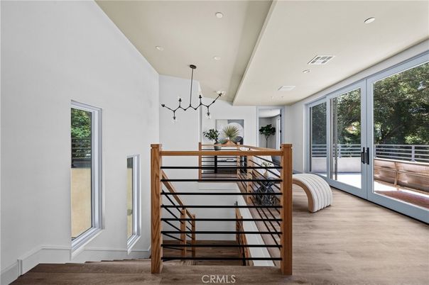 Dining room, Interior, Pendant Lights, Recessed Lighting, Wood Texture Flooring