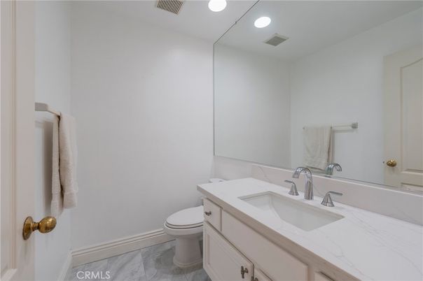 Bathroom, Interior, Marble, Recessed Lighting