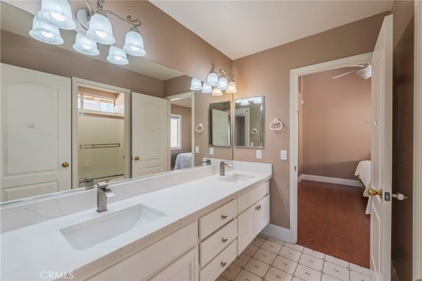 Bathroom, Dual Sink Vanities, Interior, Wood Texture Flooring