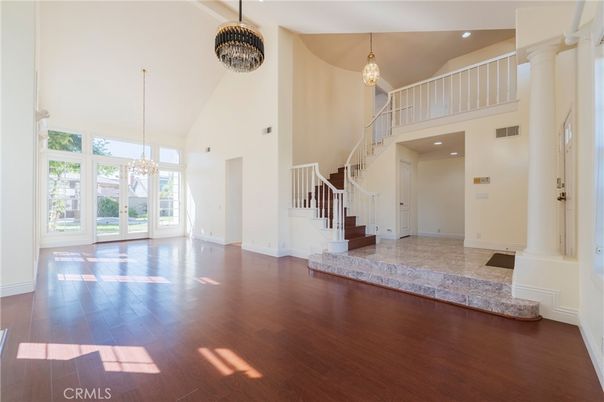Chandelier, Interior, Pendant Lights, Recessed Lighting, Wood Texture Flooring