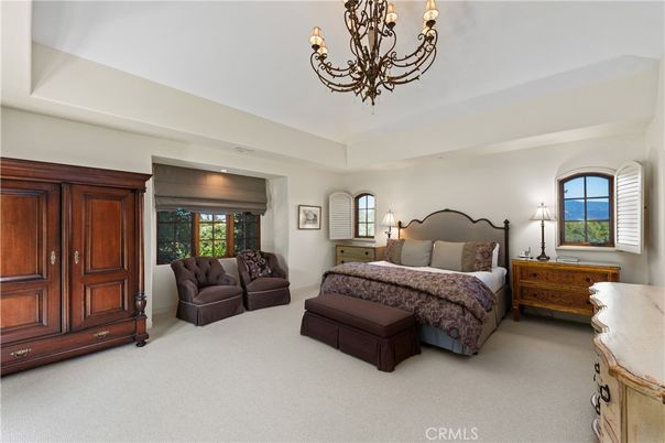 Bedroom, Chandelier, Interior