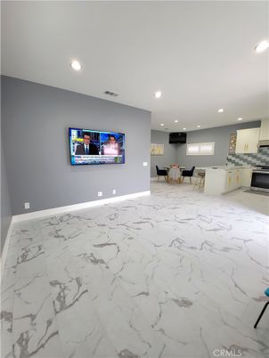 Dining room, Interior, Kitchen, Marble, Recessed Lighting