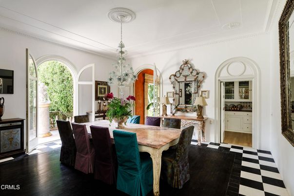 Chandelier, Dining room, Interior, Wood Texture Flooring