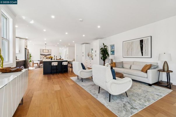 Dining room, Interior, Kitchen, Living room, Pendant Lights, Recessed Lighting, Wood Texture Flooring