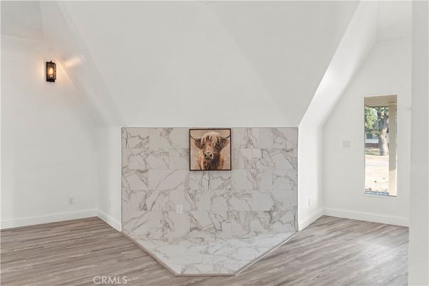 Interior, Marble Walls, Wood Texture Flooring