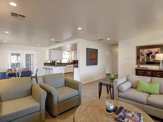 Dining room, Interior, Kitchen, Living room, Recessed Lighting