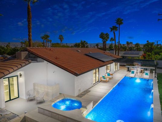 Exterior, Pool, Solar Panels