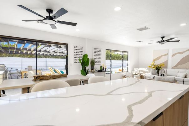 Dining room, Interior, Recessed Lighting, Water