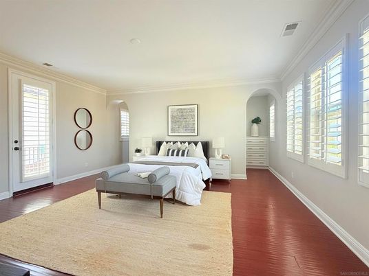Bedroom, Interior, Wood Texture Flooring