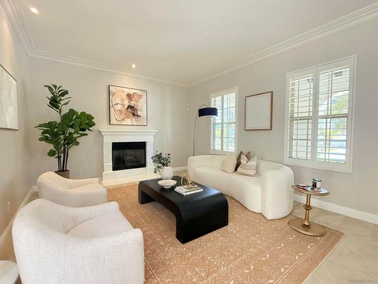 Fireplace, Interior, Living room, Recessed Lighting