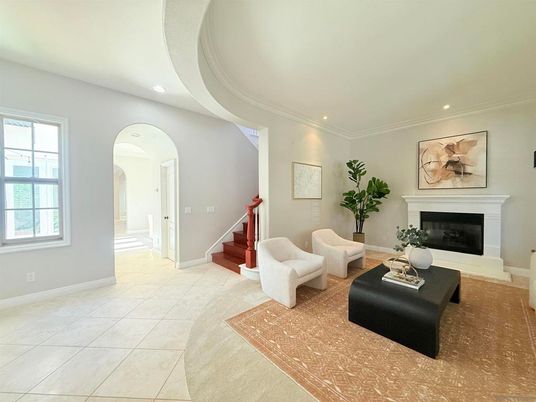 Fireplace, Interior, Living room, Recessed Lighting