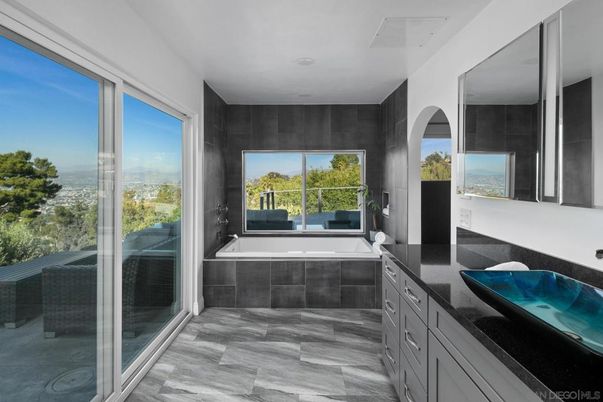 Bathroom, Interior, Recessed Lighting, Water, Wood Texture Flooring