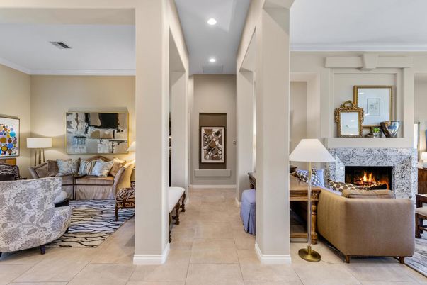 Fireplace, Interior, Living room, Recessed Lighting