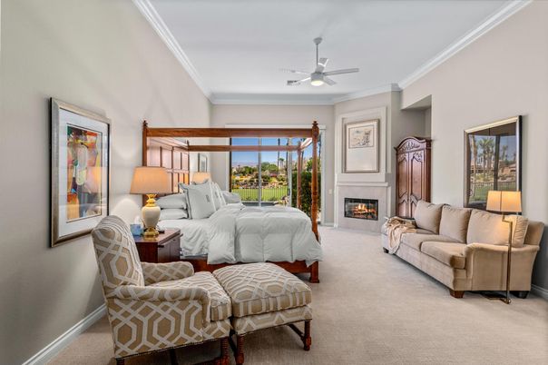 Bedroom, Fireplace, Interior