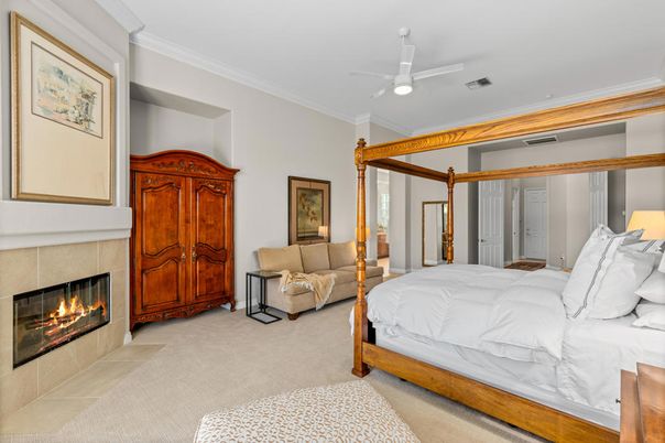 Bedroom, Fireplace, Interior, Recessed Lighting