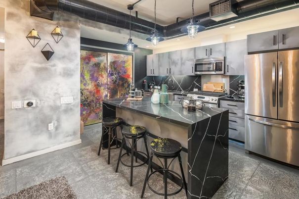 Interior, Kitchen, Pendant Lights, Recessed Lighting, Stainless Steel Appliances