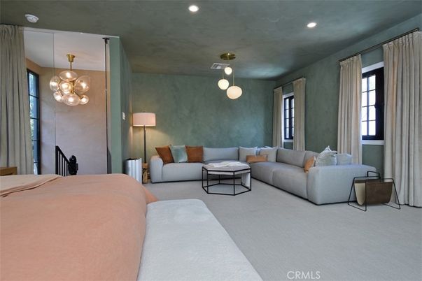 Bedroom, Interior, Pendant Lights, Recessed Lighting
