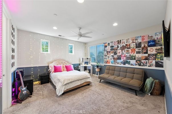 Bedroom, Interior, Recessed Lighting
