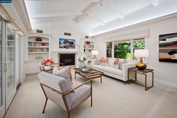 Fireplace, Interior, Living room, Recessed Lighting