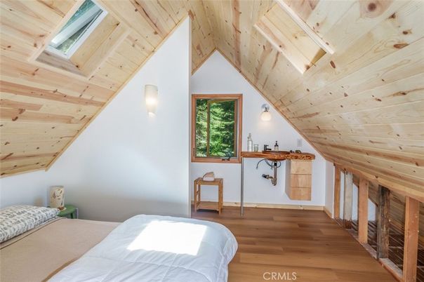 Bedroom, Interior, Wooden Ceilings, Wood Texture Flooring